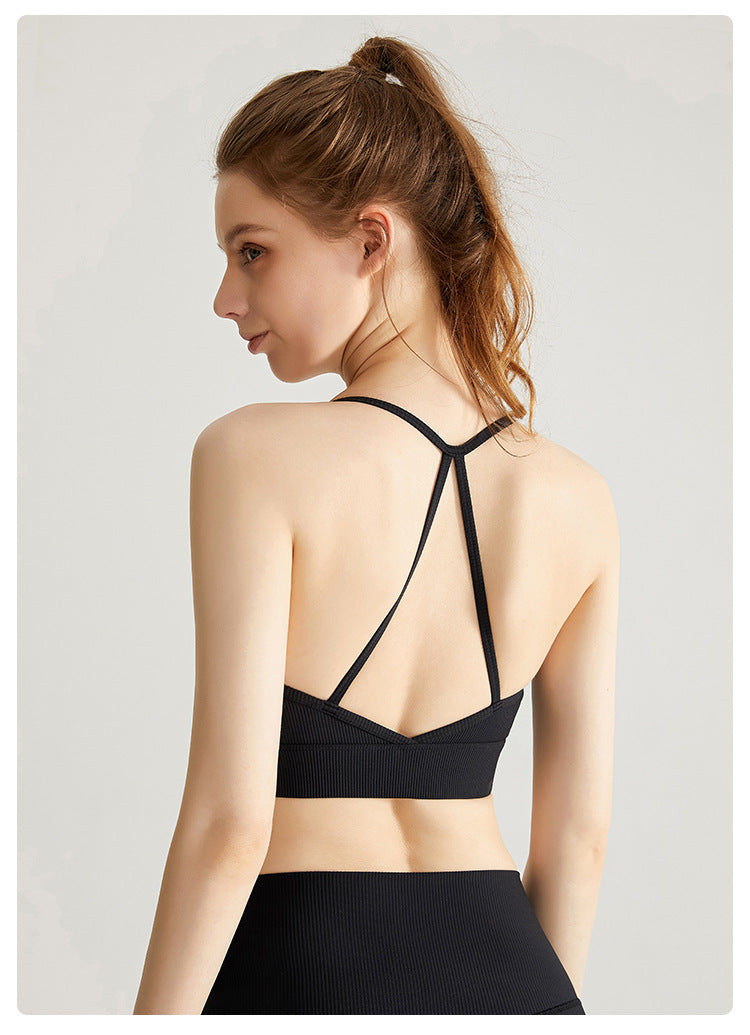 Spaghetti strap sports bra