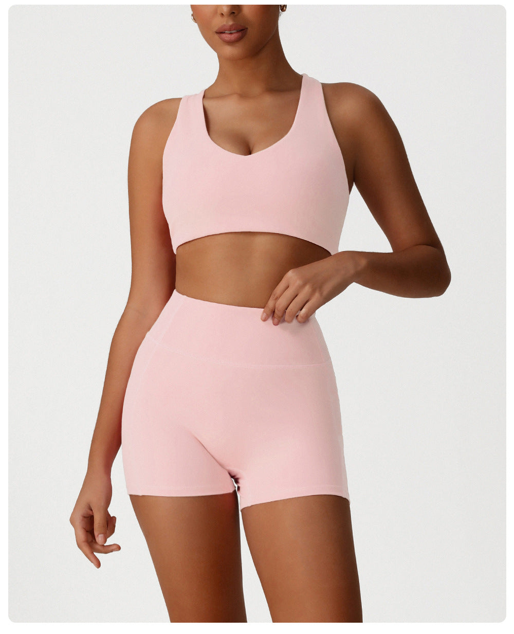 Cross back sports bra