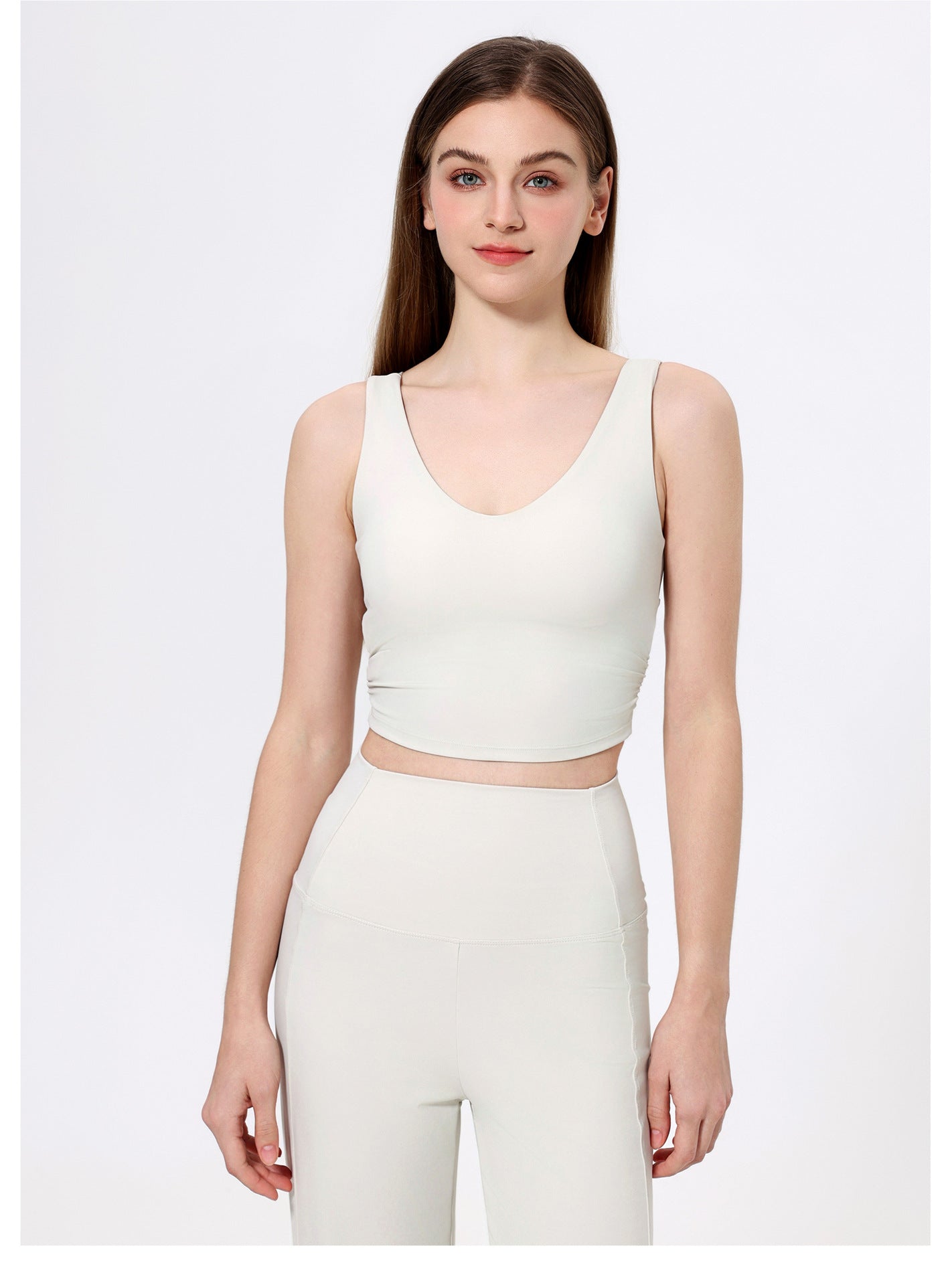 High support cropped vest