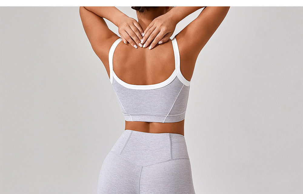 Contrast trim high support bra