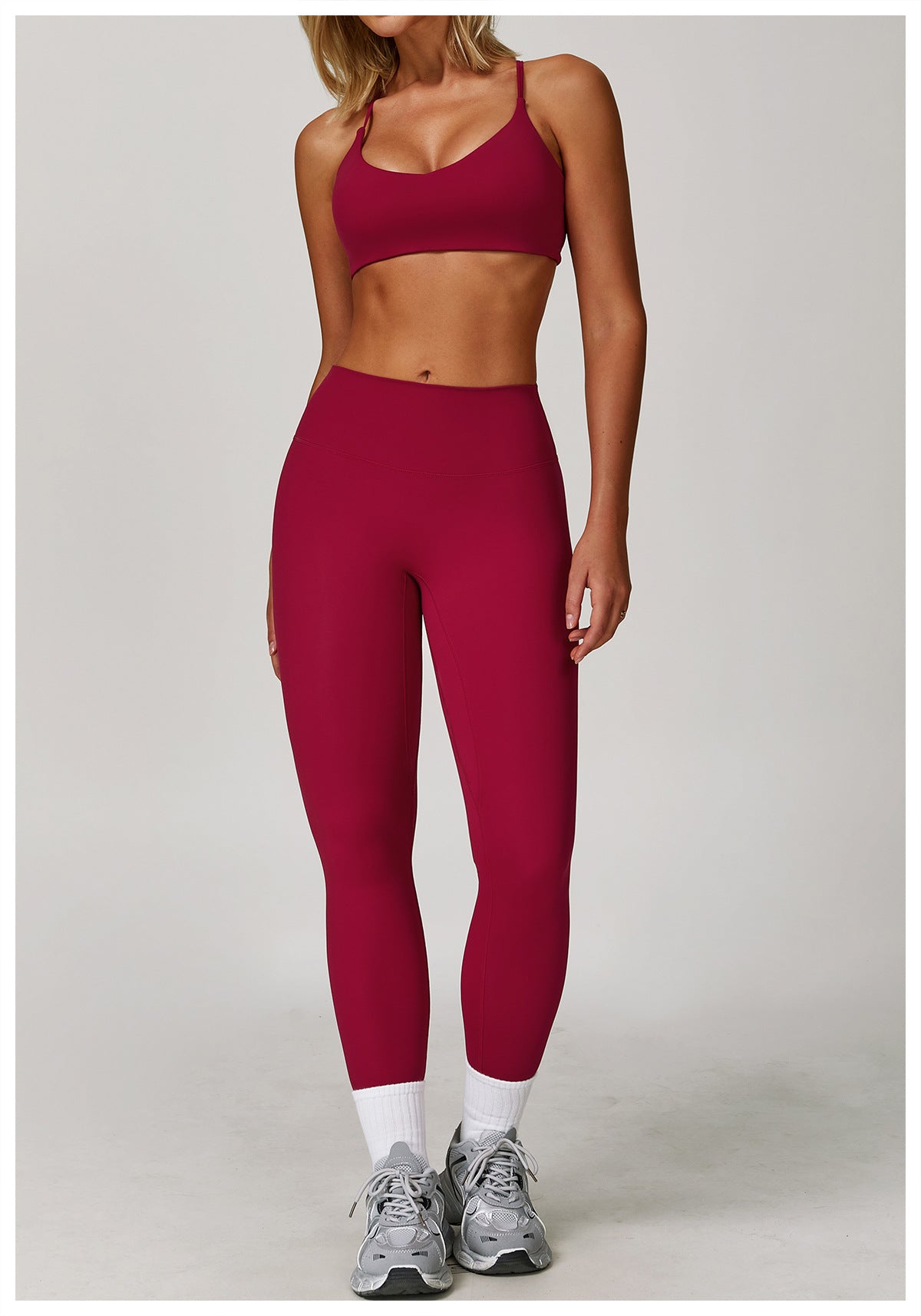 Brushed T back sports bra