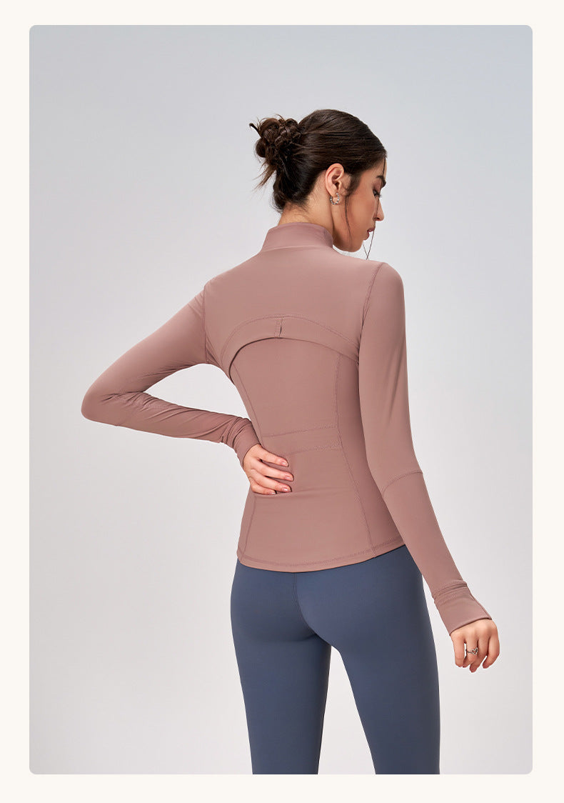 Zipped Stand Collar jacket