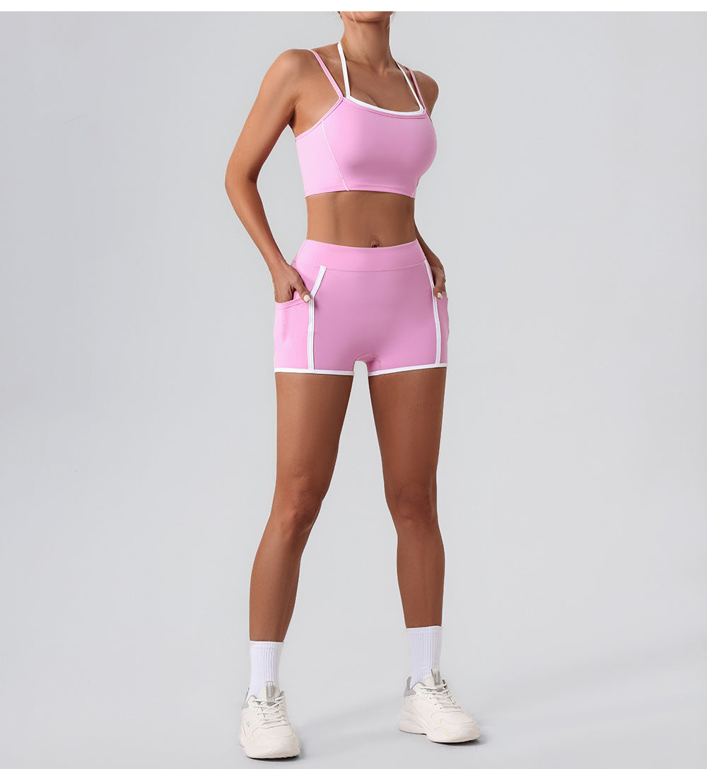 Contrast trim shorts