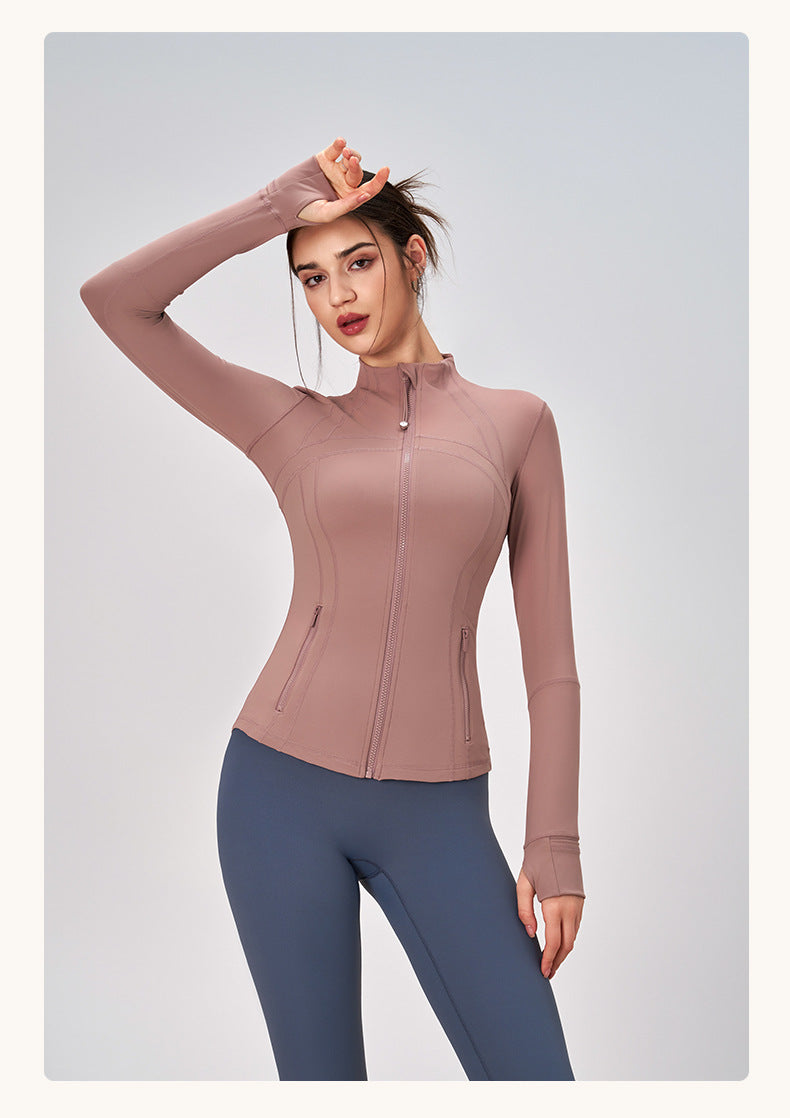 Zipped Stand Collar jacket