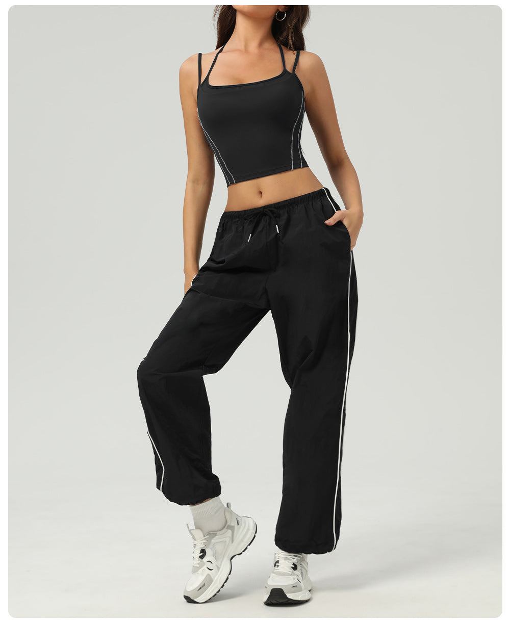 Double strap cropped vest