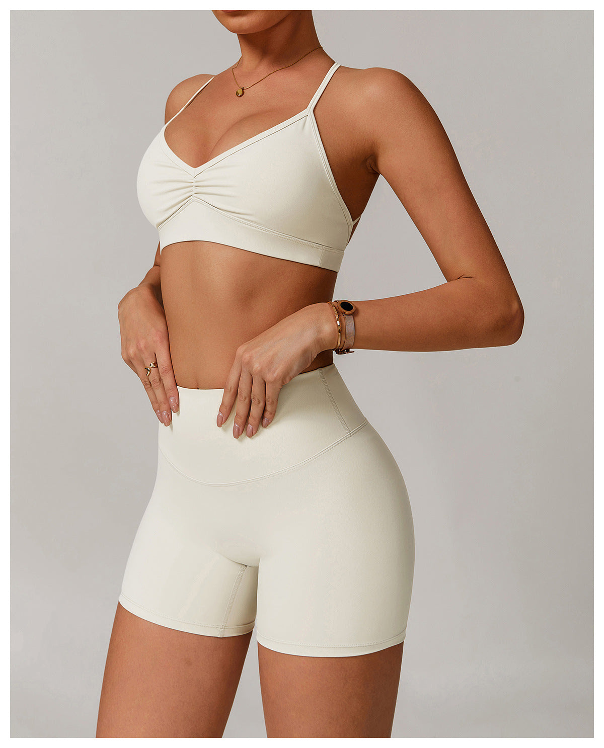 Cross back sports bra