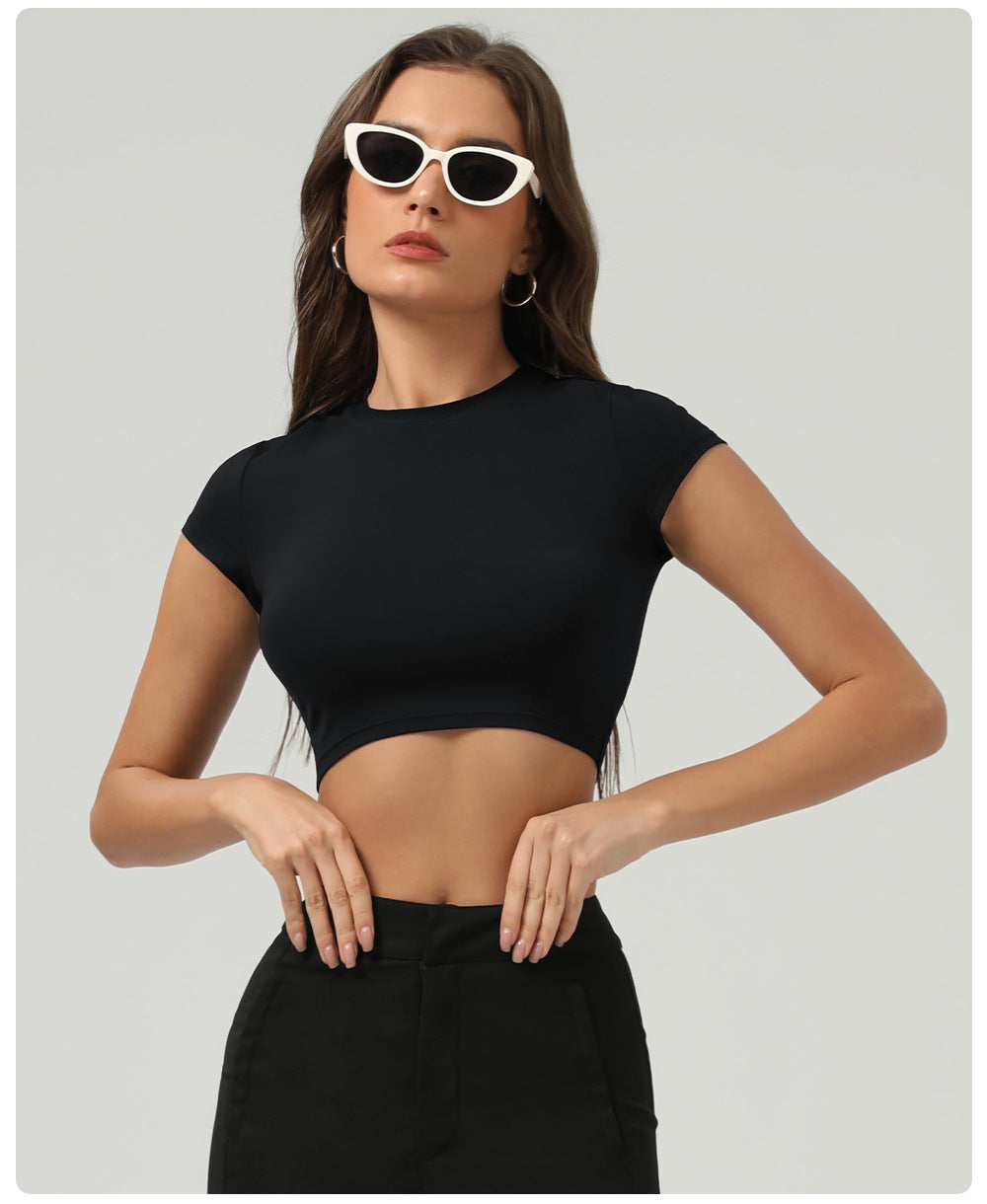 Brushed cropped top
