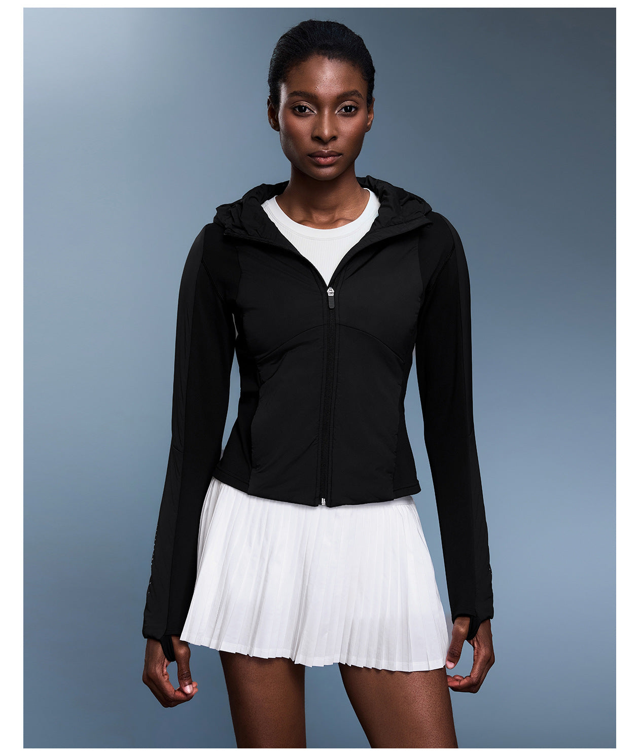 Light weight hooded jacket