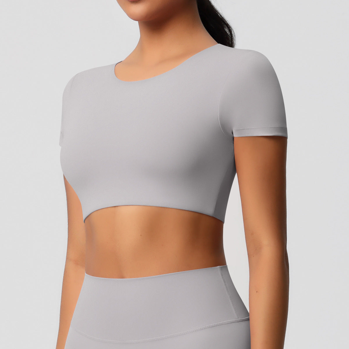 Short sleeve cropped top