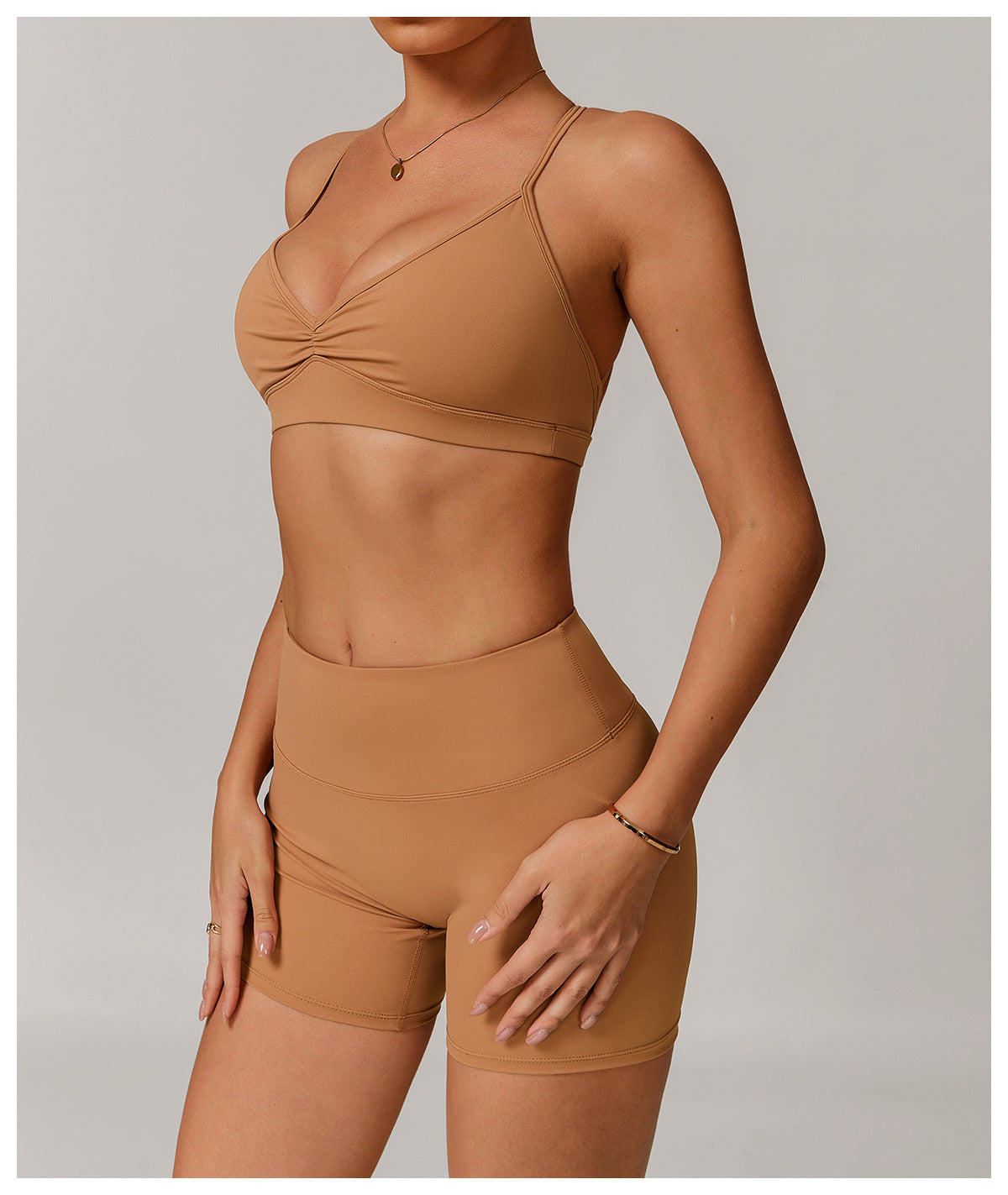 Cross back sports bra