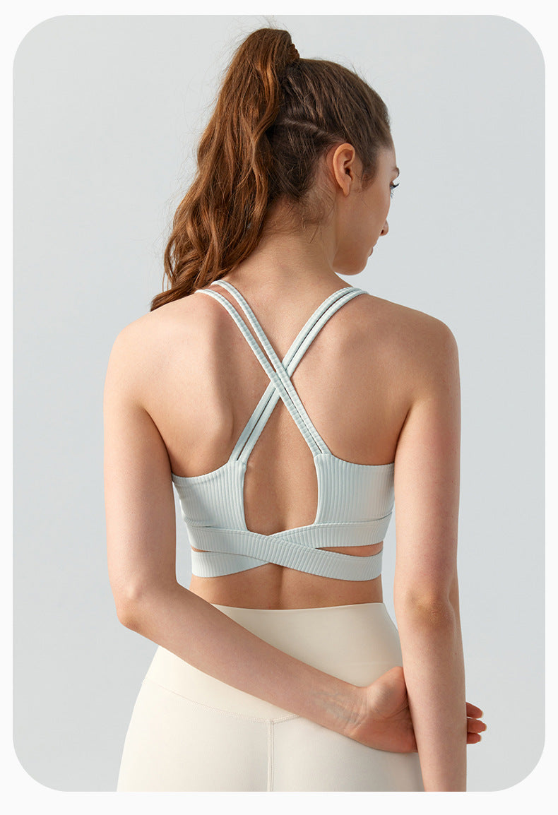 Ribbed fitness bra