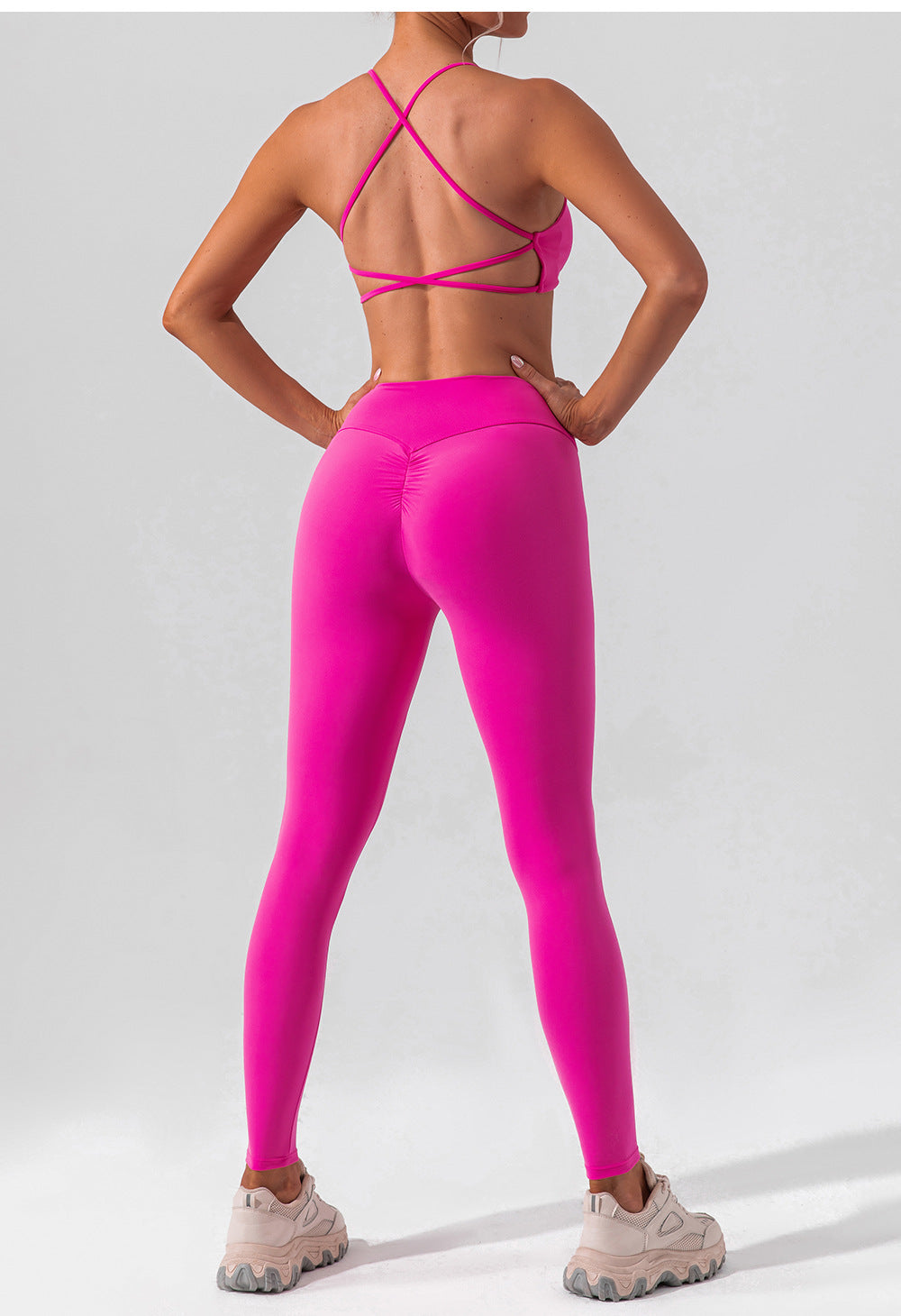 Cross back sports bra