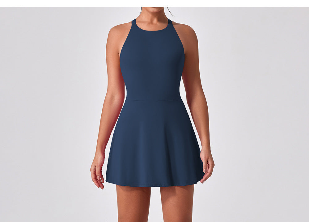 Cross back fitness dress