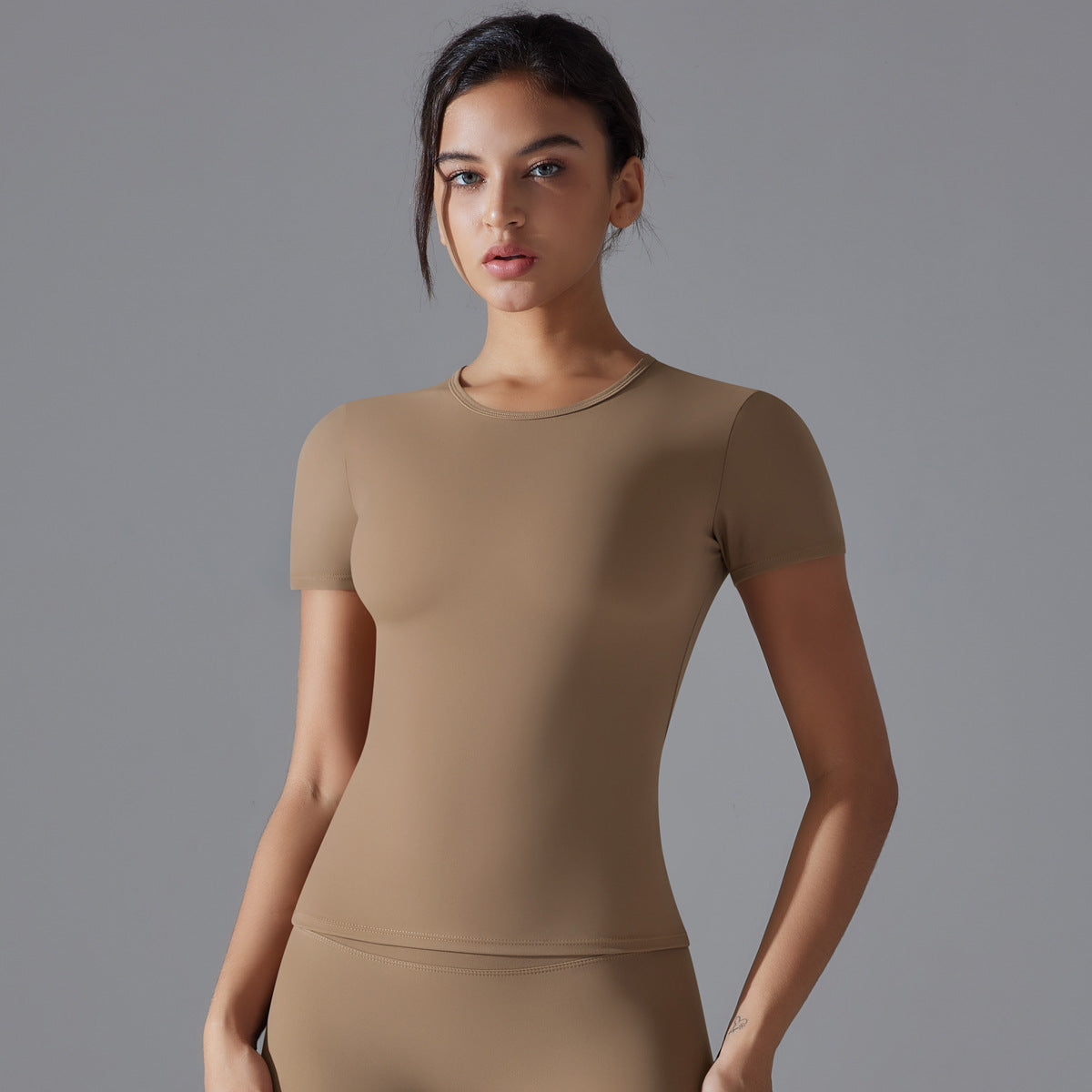 Short Sleeve-Cocoa Color
