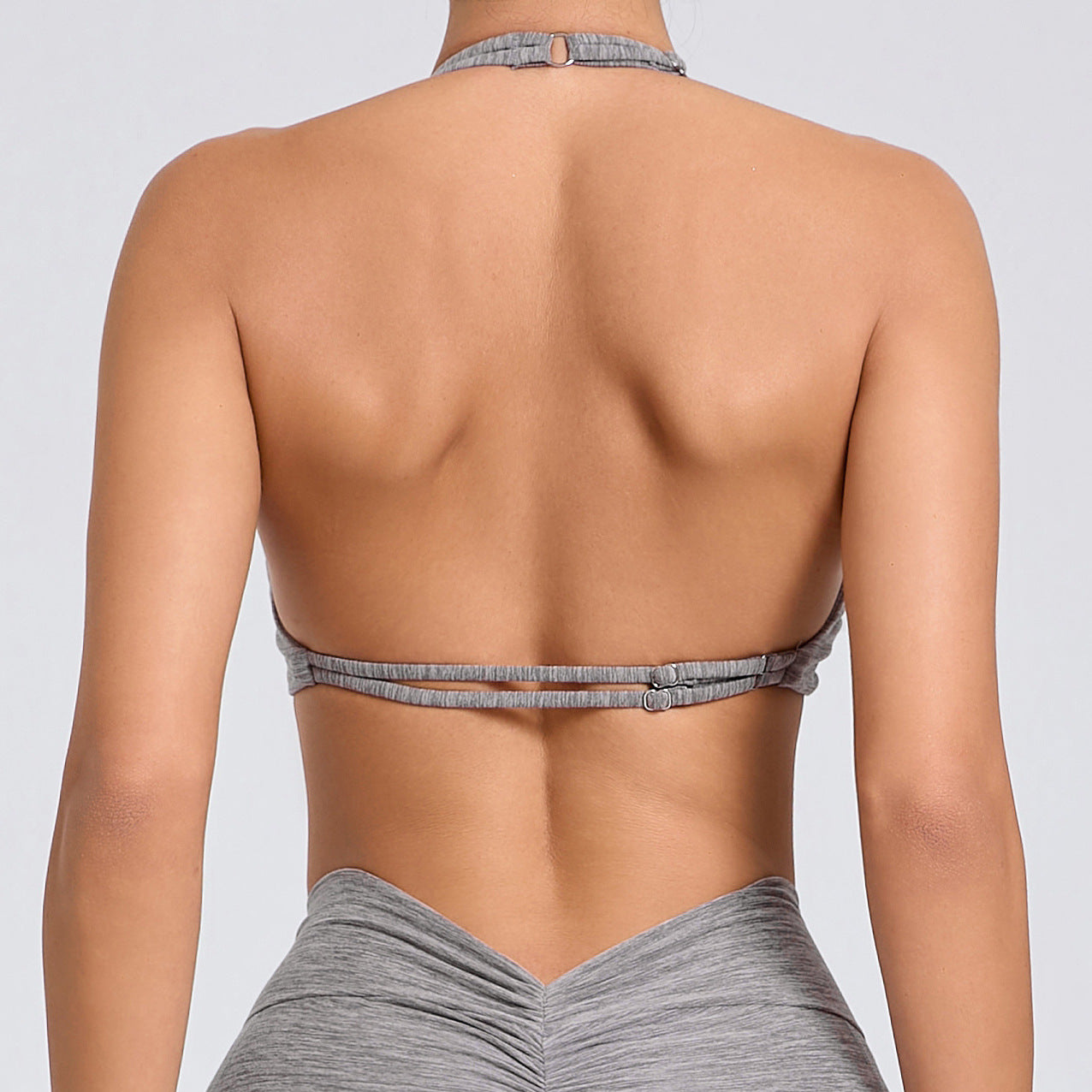 Gathered front sports bra