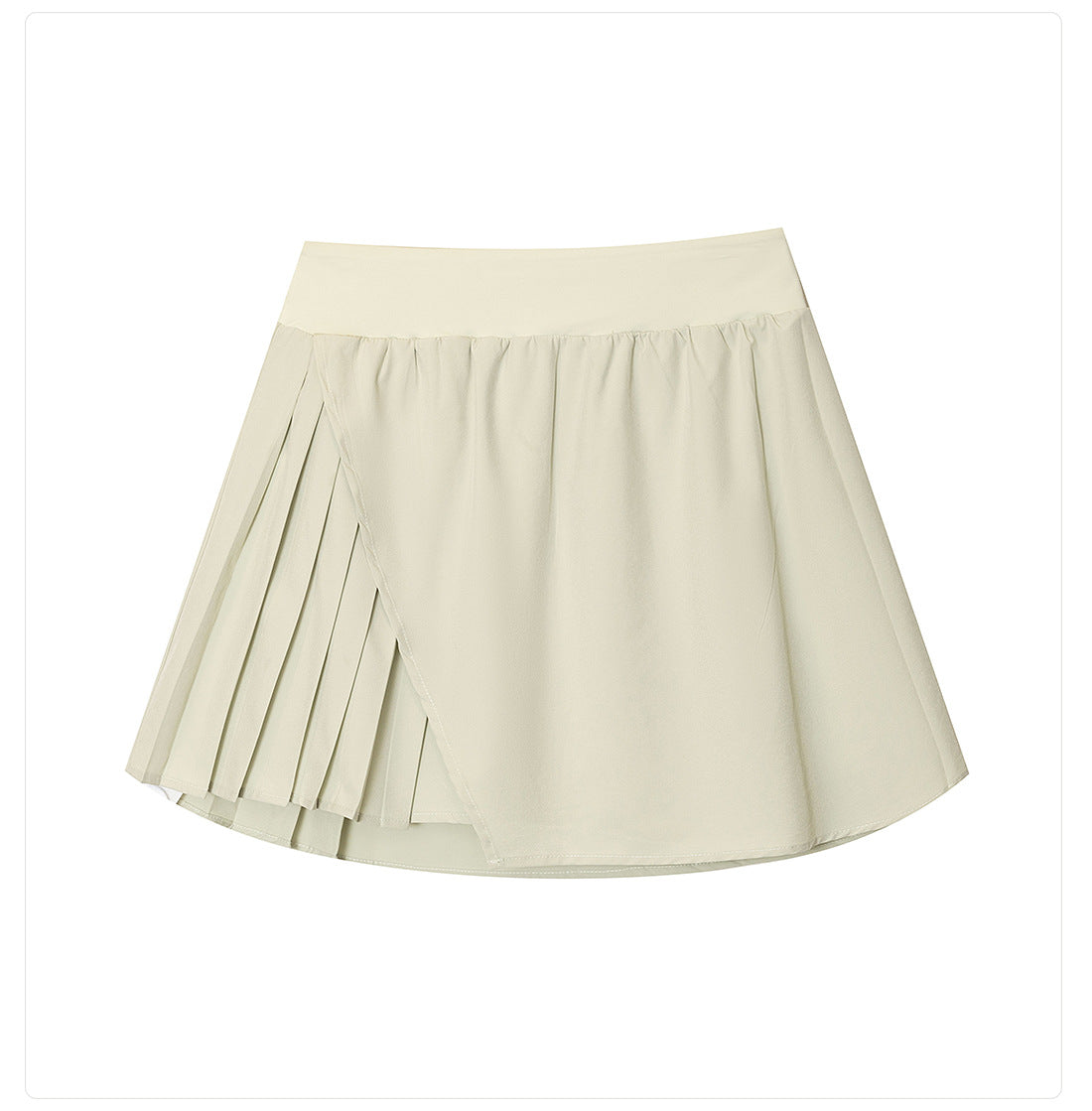 Pleated side skort