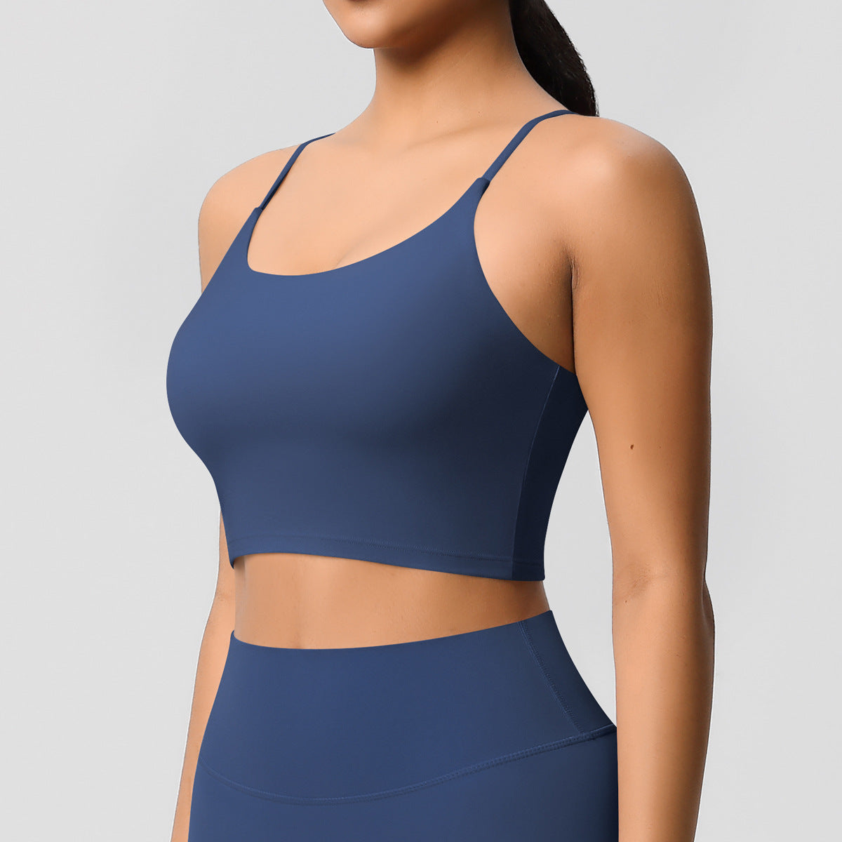 High support cropped vest