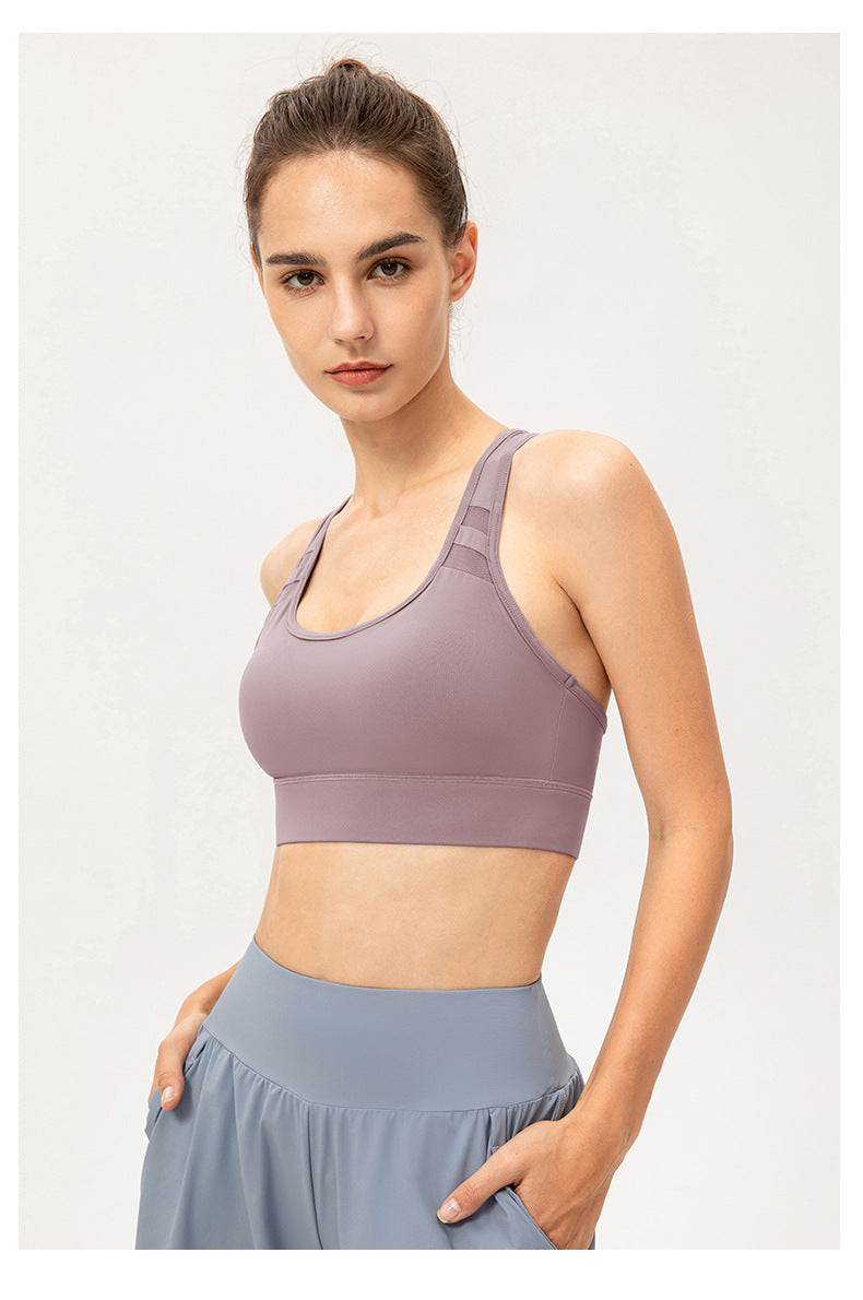 Cut out back sports bra