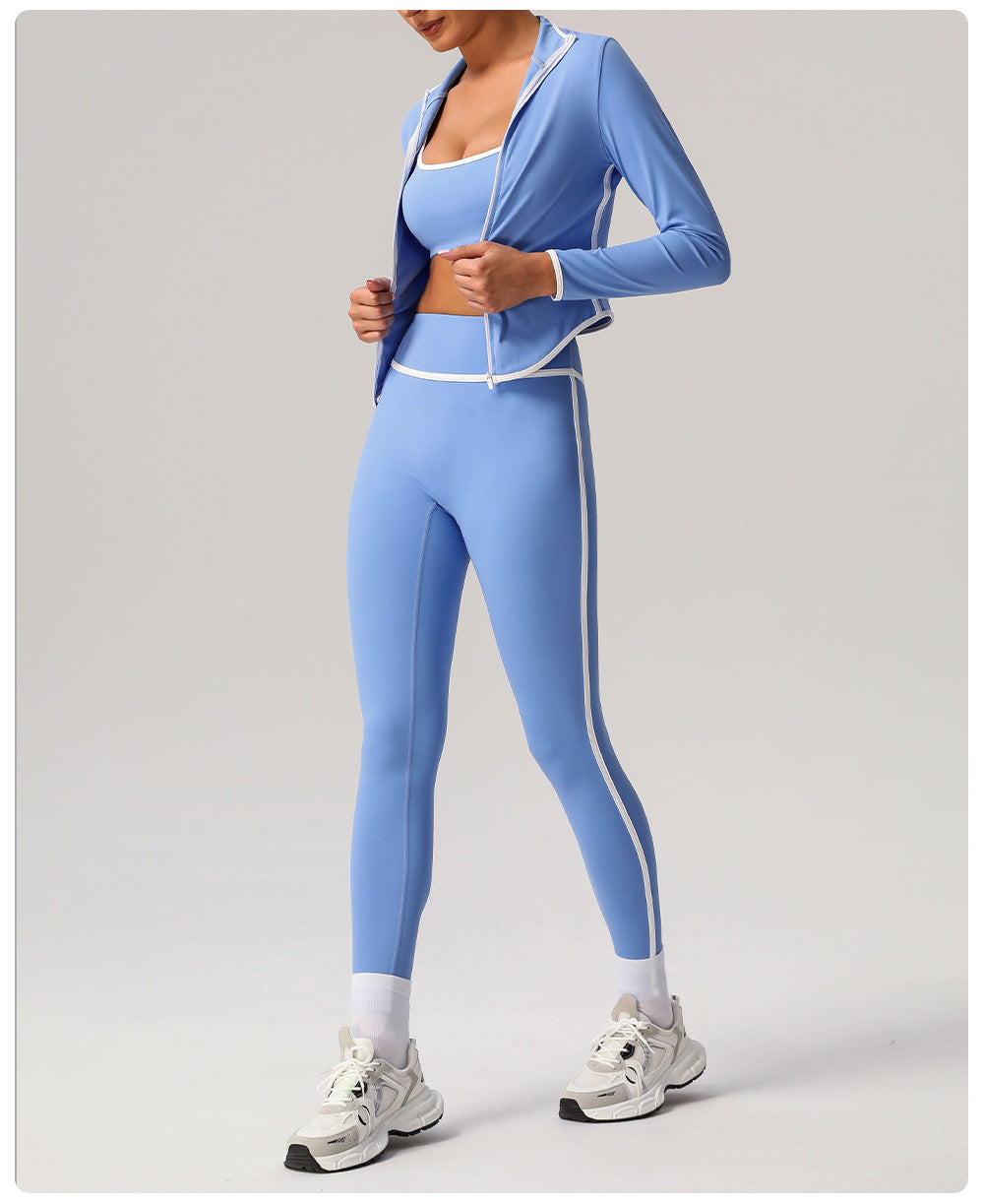 Contrast trim leggings