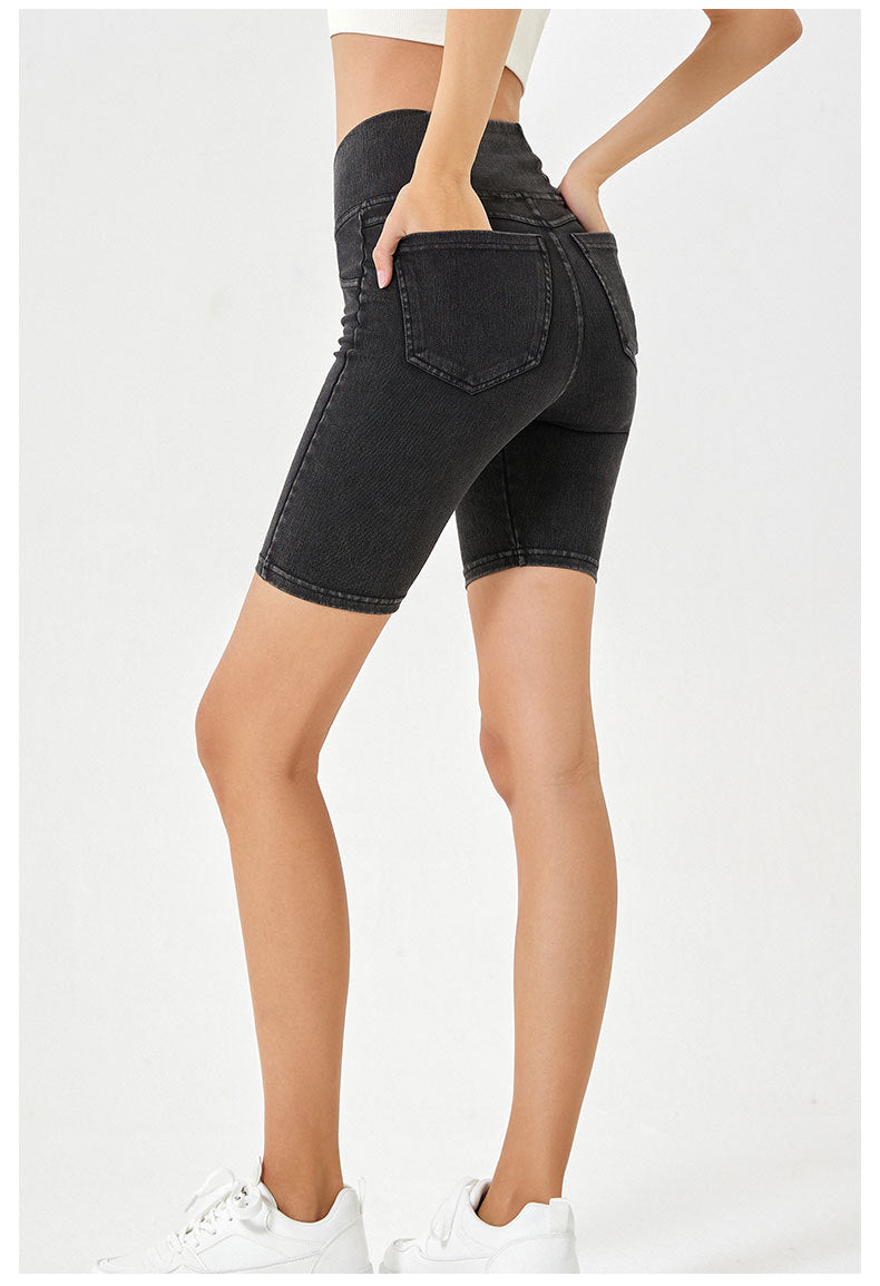 Denim look cycling shorts