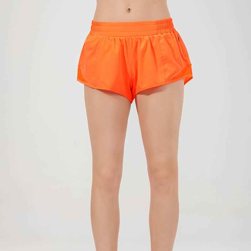 Running shorts with mesh inserts
