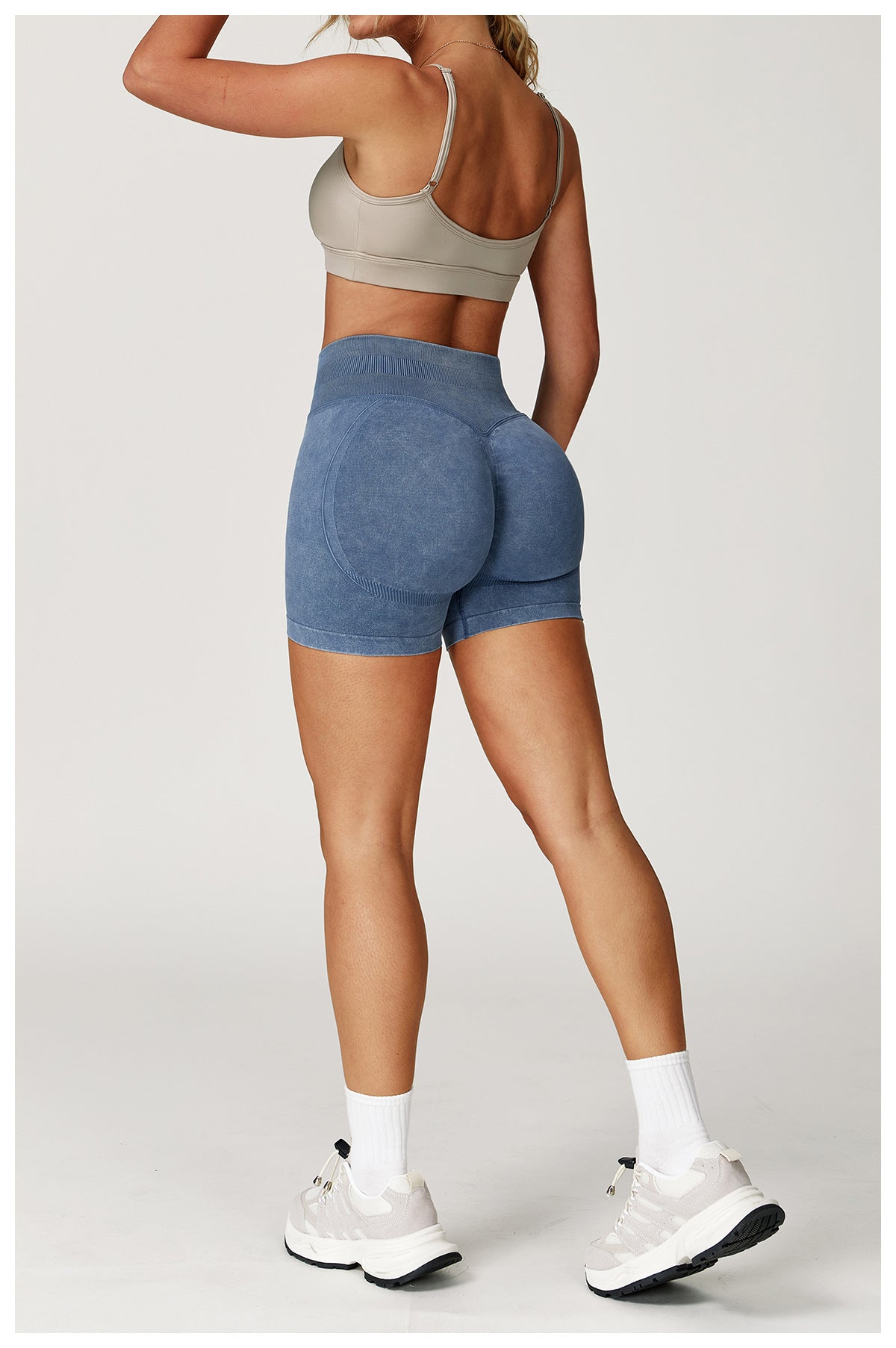 Stone Washed hip shaping shorts