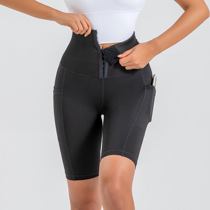 Biker shorts with pockets