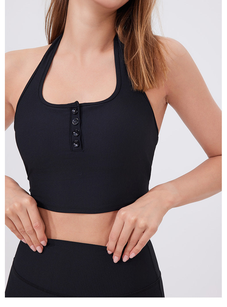Halter neck running vest