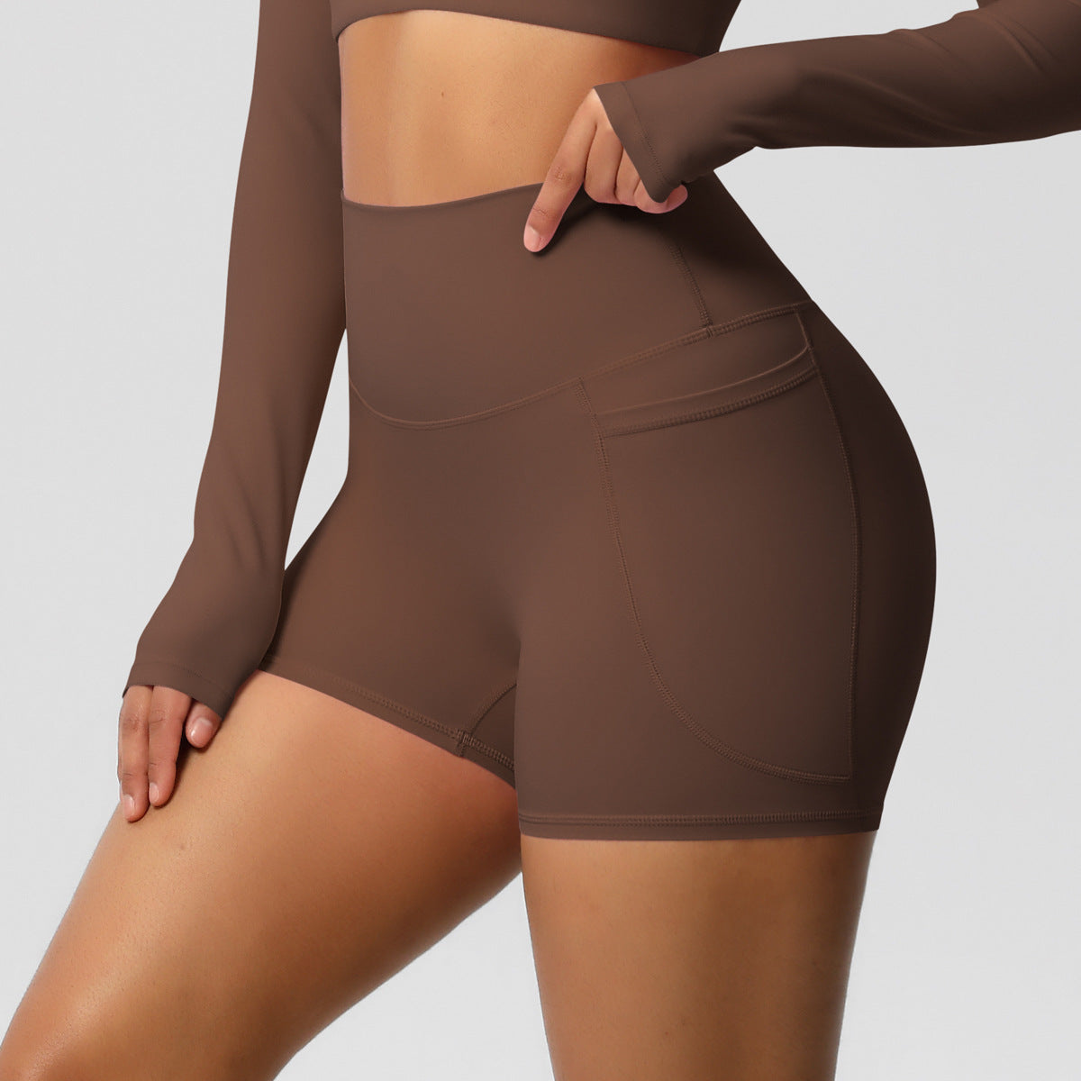 High Waist hot pants with pocket