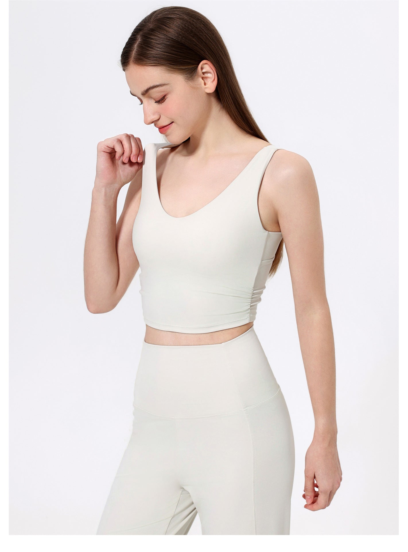 High support cropped vest