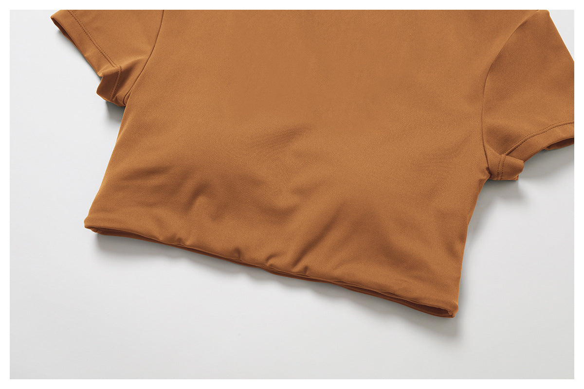 Short sleeve cropped top