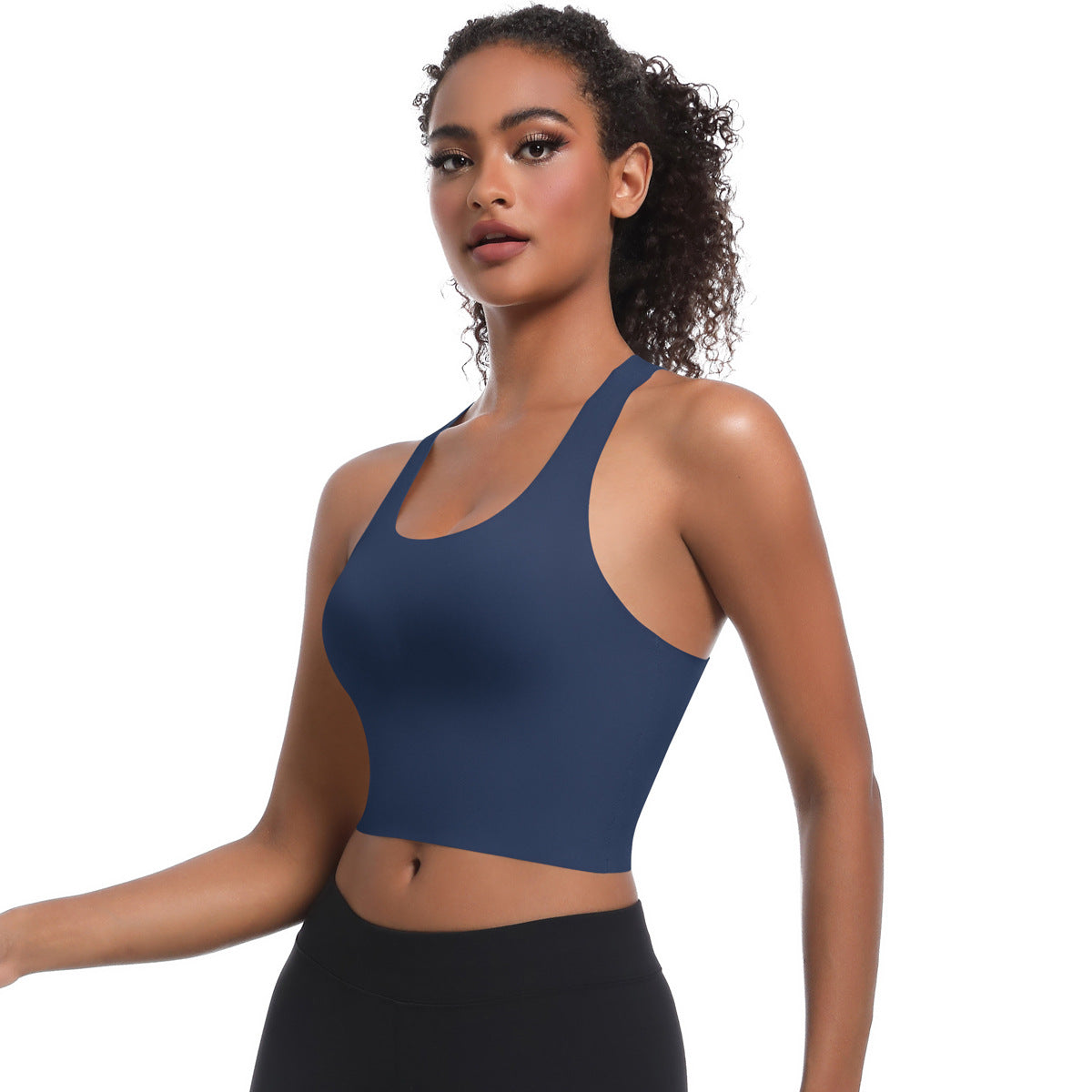 Seamless crossed back vest