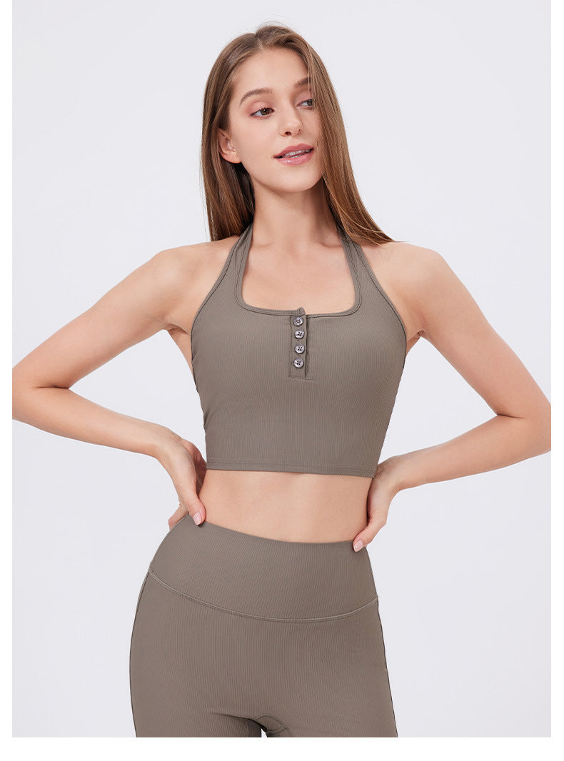 Halter neck running vest