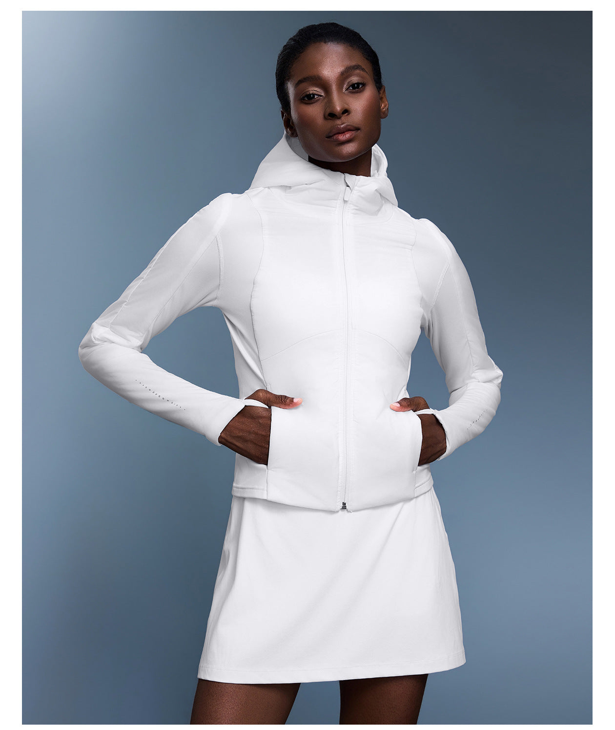 Light weight hooded jacket