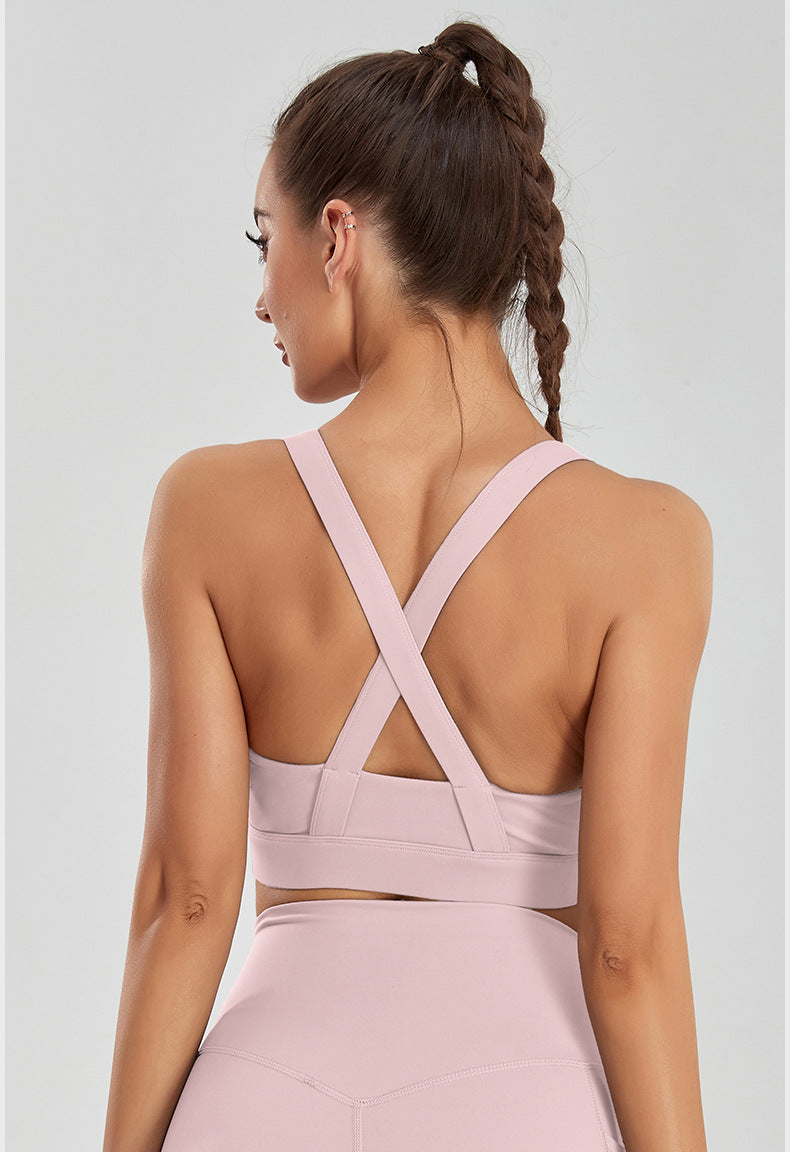 Zip front sports bra