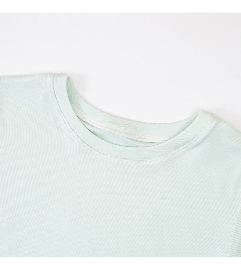 Quick dry asymmetric hem top