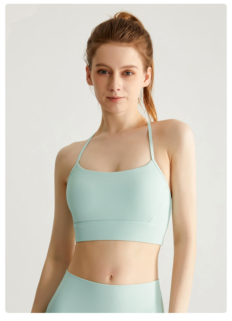 Spaghetti strap sports bra