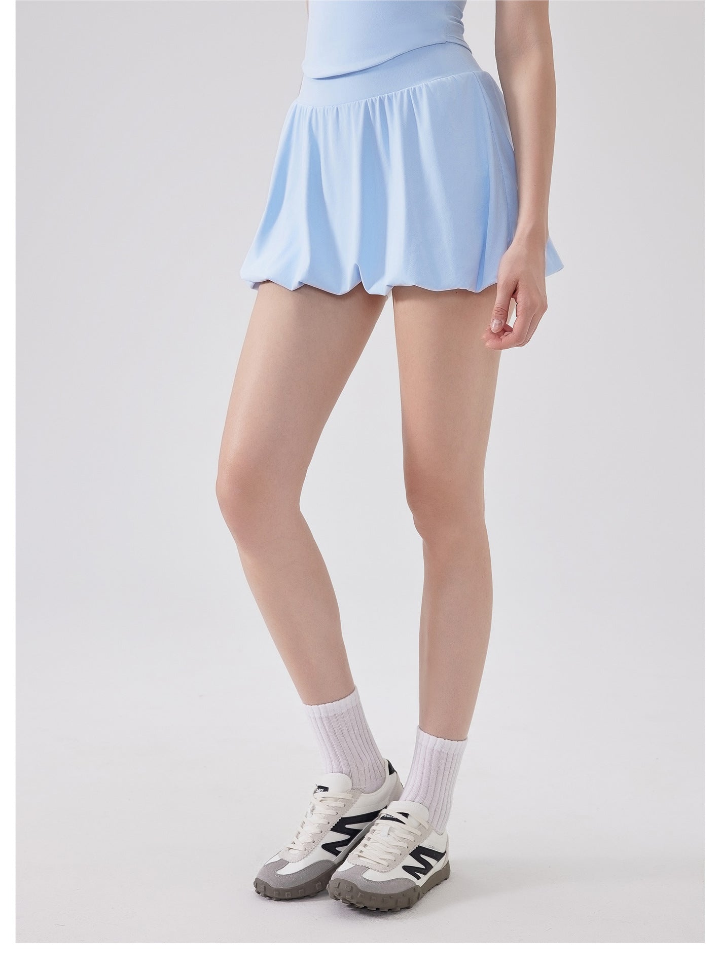 Balloon hem tennis skirt