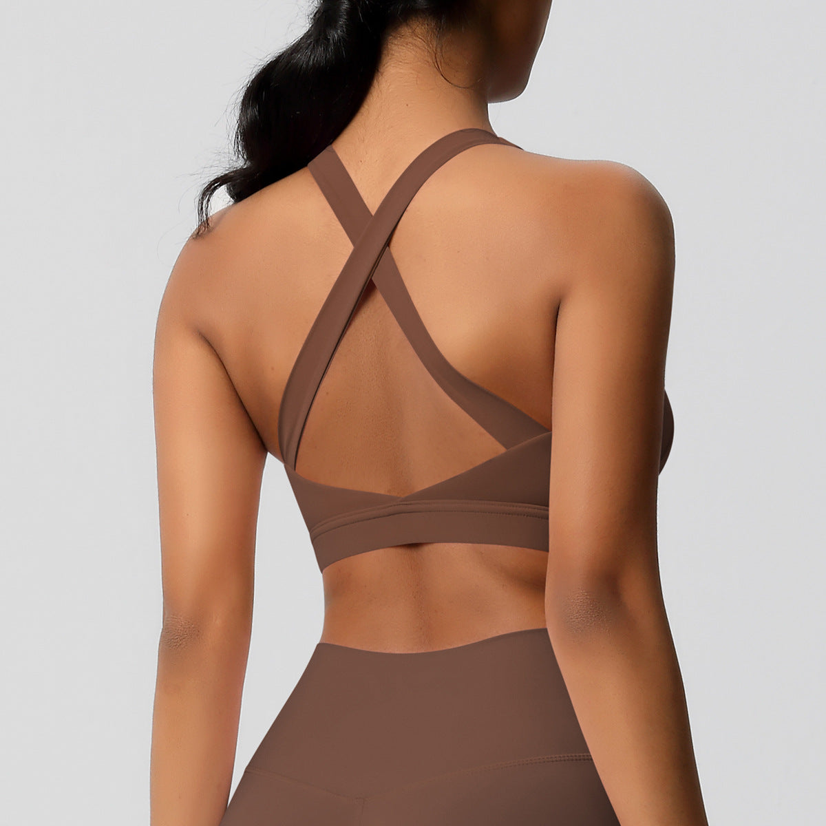 Cross back sports bra