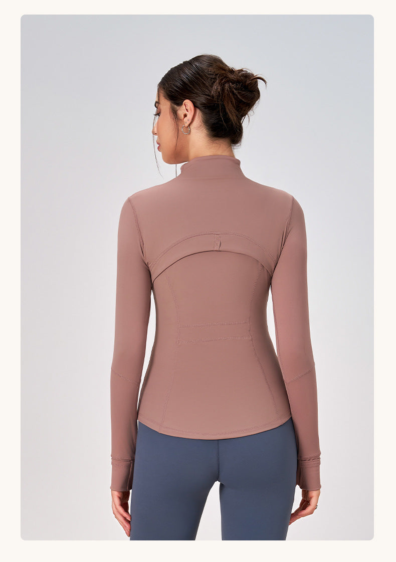 Zipped Stand Collar jacket