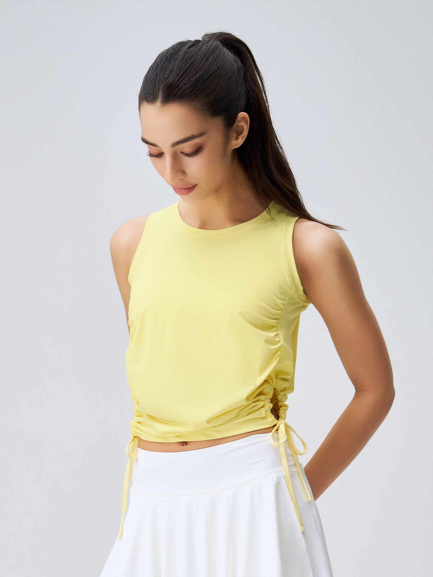 Drawstring top