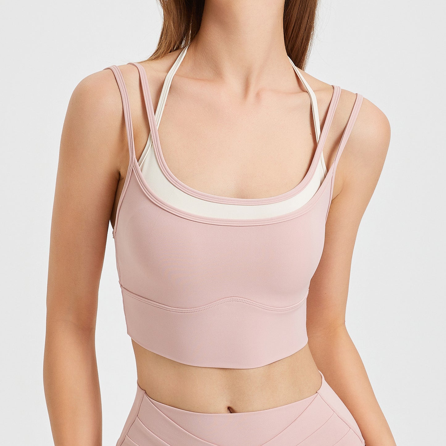 Contrast insert sports bra