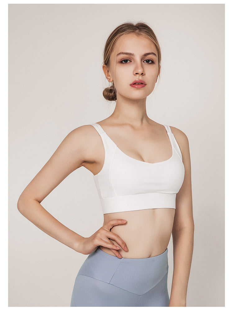 Twisted back sports bra