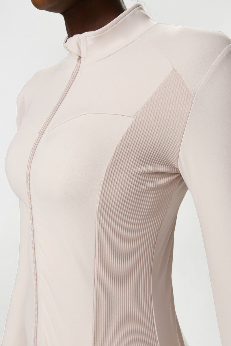 Warm full sleeve zip front top