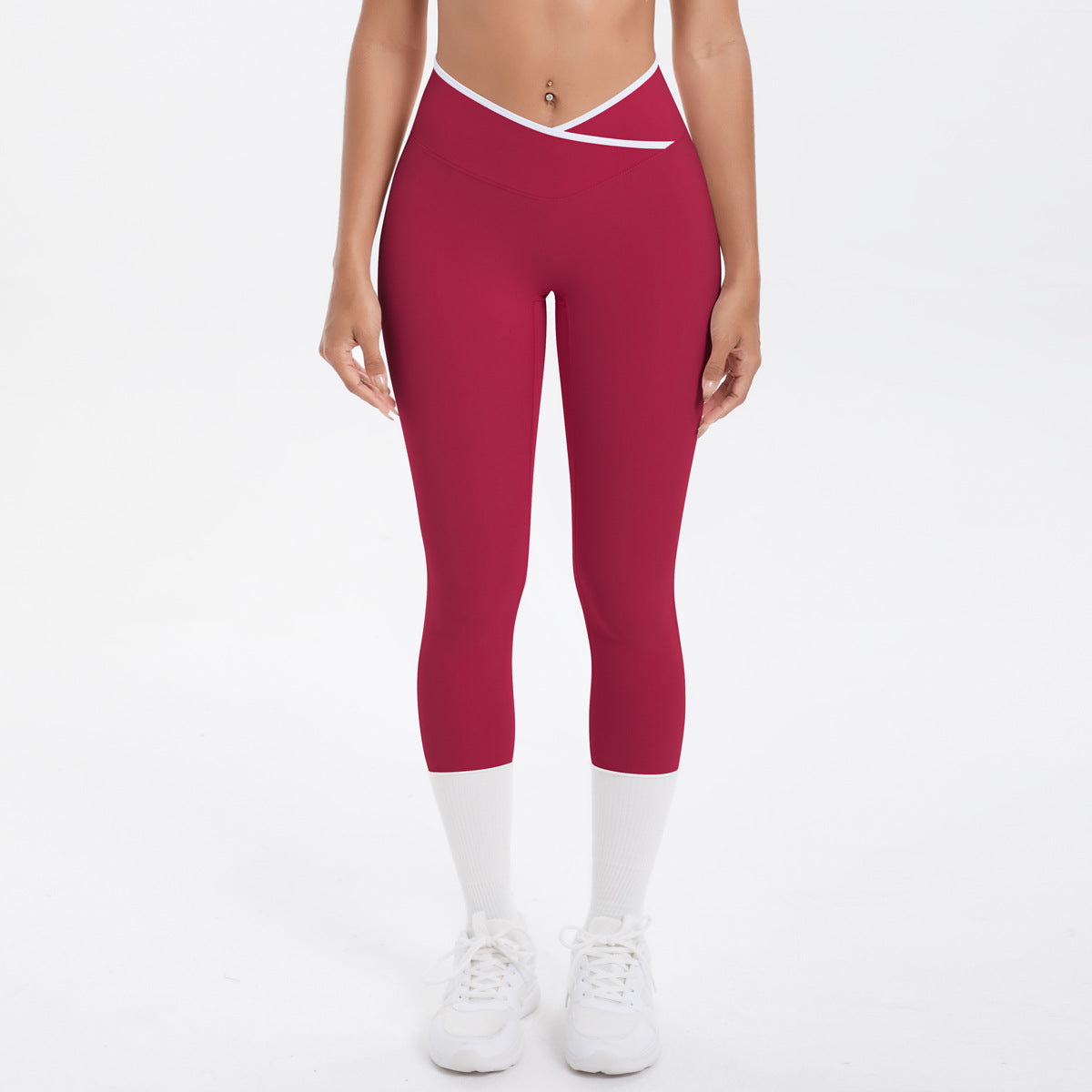 Cross waist leggings