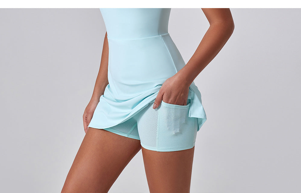Zip front fitness dress