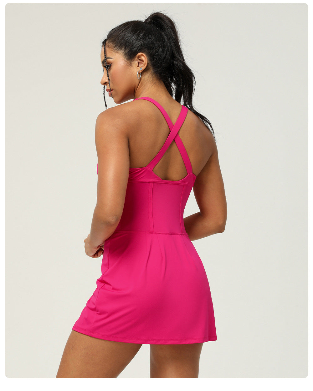 Quick dry slide slit dress