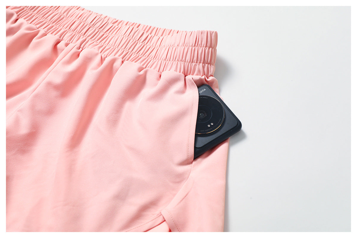 Quick dry running shorts with pockets