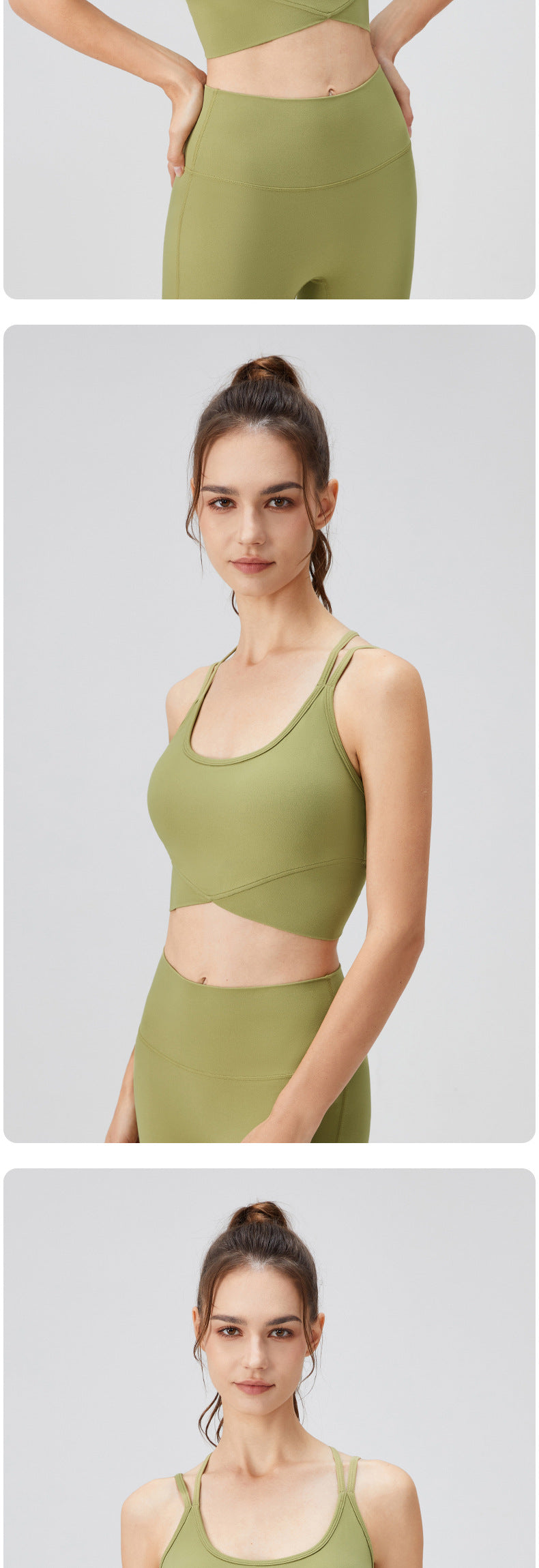Double strap sports bra