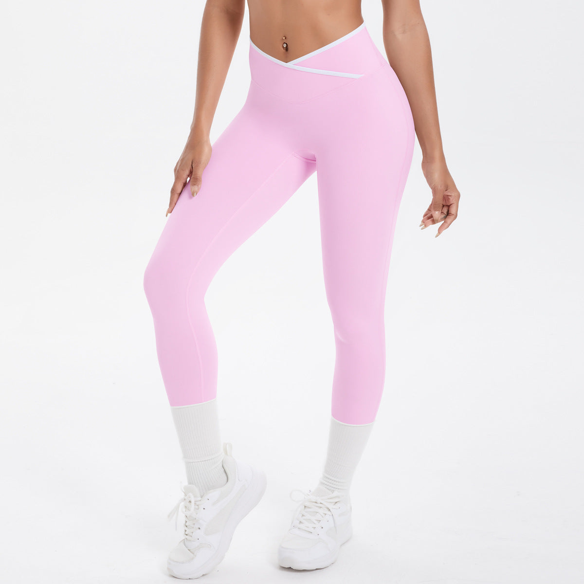 Cross waist leggings